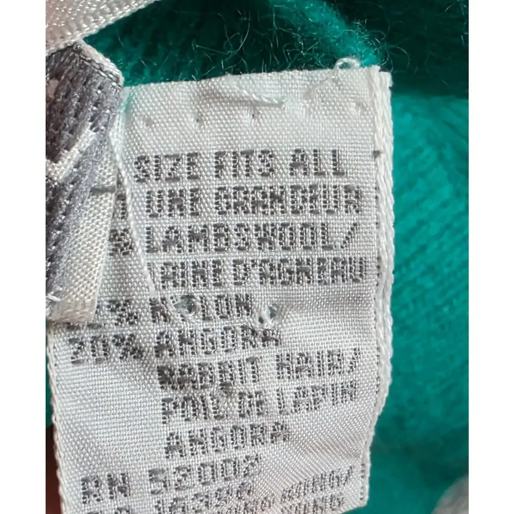 Liz Claiborne Collection Lambswool Angora Blend Green Scarf